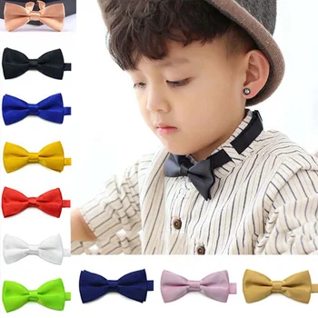 Klassische Kinder Fliege Jungen Grils Baby Kinder Fliege Mode Einfarbig Mint Grün Rot Schwarz Weiß