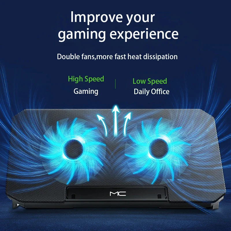 Gaming-Laptop-Kühler, große Größe, für 12–16 Zoll Notebooks – Bild 2
