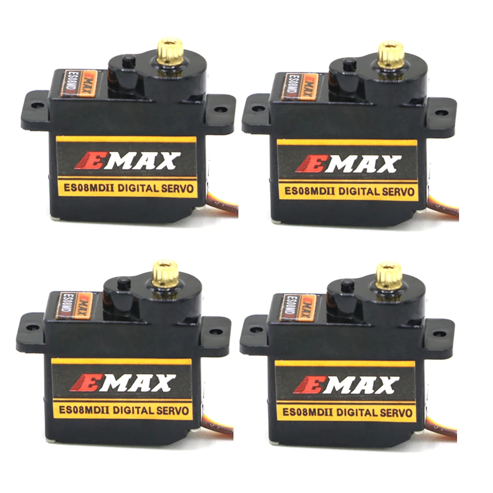4PCS Emax ES08MD ES08MDII 4-6,0 V 2kg Metall Getriebe Mini – Bild 2