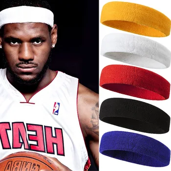 Reine Farbe Sport Stirnband Lauf Kopfbedeckung Schweiß Absorbierende Stirnband Basketball Antitranspirant