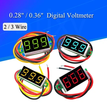 0,28/0,36 zoll DC LED Digital Voltmeter 0-100V Spannung Meter Auto Auto Mobile Power Spannung Tester detektor