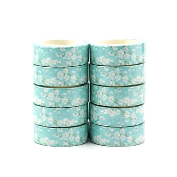 Dekorative kirschblüten Washi Tapes DIY Klebe Aufkleber Masking Tape Schreibwaren Scrapbooking (10 Stück)