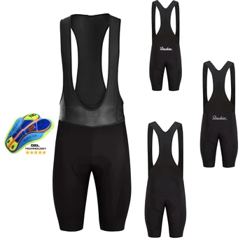 Raudax Radfahren Trägerhose 2025, Herren Sport Team MTB Radfahren Schwarz Trägerhose Damen Fahrrad Reitshorts