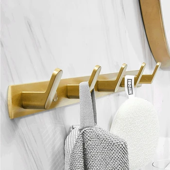 Gold gebürstet Robe Haken Kleiderhaken Handtuchhalter Wandhaken Badezimmer Hardware Haken Türhaken