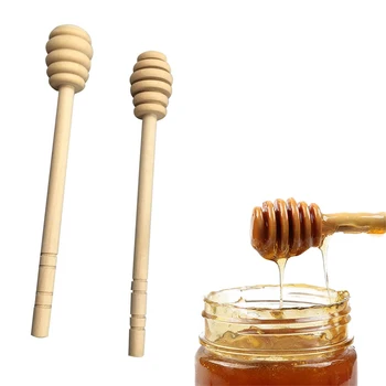 Honig Rühren Bar Mischen Griff Glas Löffel Praktische 1Pc Holz Löffel Honig Lange Stick Liefert Honig küche