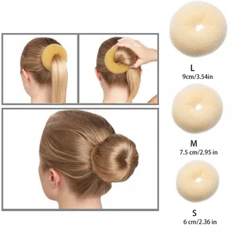 Platte Haar Donut Haar Brötchen Maker Roller DIY Magie Elastischen Schaum Schwamm Haar Styling Werkzeuge