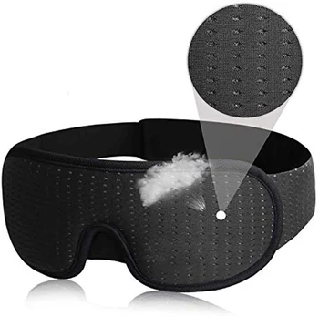 3D-Maske für den Schlaf, Augenmaske, Lichter, Blockout, weich gepolstert, Schlafstoffbezug, Schatten