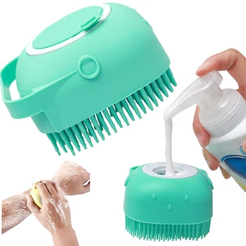Silikon Shampoo Bad Pinsel Massage Kamm Pflege Wäscher Pinsel Bade Zubehör Baby Kinder Silikon Körper Wäscher