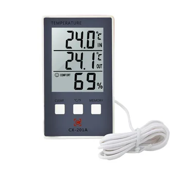 Digital Thermometer Hygrometer Indoor Outdoor Temperatur Feuchtigkeit Meter C/F LCD Display Sensor Sonde