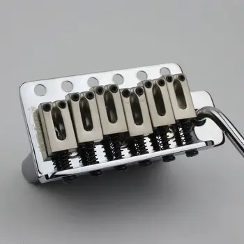Wilkinson WOV02 6-Schraub-Typ ST E-Gitarre Tremolo-System Brücke für Strat-Gitarre Chrom Silber