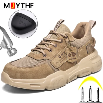 2026 Arbeitssicherheitsschuhe, Stahlkappe, pannensicher, unzerstörbar, Herrenstiefel, Kevlar-Einlegesohle