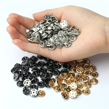20 50 80 100 stücke Bunte Metall Brosche Pin Zurück Squeeze Abzeichen Halter Schmetterling Verschluss Kupplung