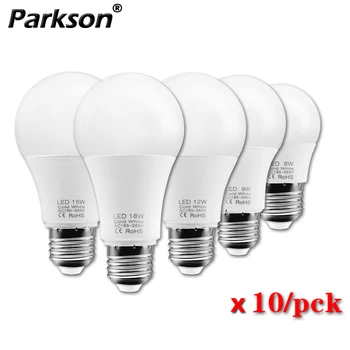E27 Led-lampen 220V 240V 18W 15W 12W 9W 6W 3W Scheinwerfer Birne LED Lampe Lampada Bombillas (10 Stück)