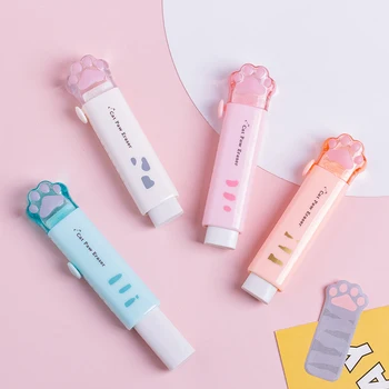 Kreativität einziehbare kawaii Katze Klaue Bleistift Radiergummi Push Pull Radiergummi profession elle