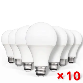 Led-lampe Lampen E27 AC220V 240V Glühbirne Echt Power 20W 18W 15W 12W 9W 5W 3W Lampada Wohnzimmer (10 Stück)