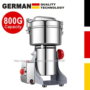 800g Schwingmühle Elektrische Getreide- und Kräuterpulvermühle Trockenfutter-Mahlmaschine