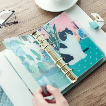 Nette 6 Ringe Papier Index Teiler Für Binder Planer Notebook Schreibwaren Candy Notebook Papier Teiler Zubehör