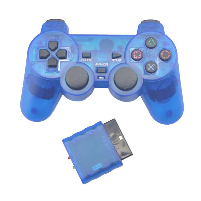 Transparenter kabelloser Gamepad für PS2, 2,4 G