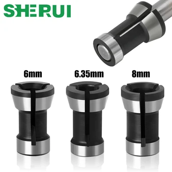 6,35mm 8mm 6mm Spannzange Gravur Trimmen maschine Elektrische Router Bit Fräser zubehör (3 Stück)