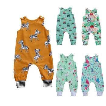 Citgeett Sommer Neugeborenen Baby Jungen Mädchen Baumwolle Strampler Ärmel Taste Overall Overalls Casual