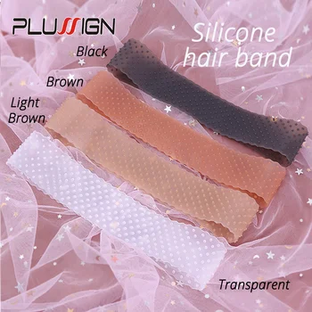 Silikon-Perückenband, elastischer Perückengriff, braun, transparent, schwarz, Stirnband zur Fixierung