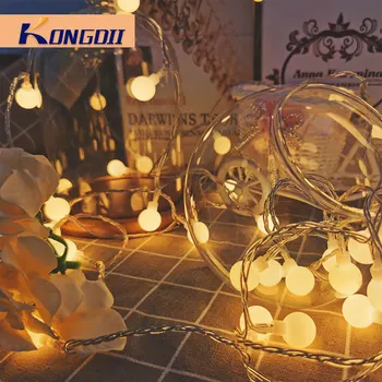 USB/Batterie Power LED Ball Girlande String Fairy Lichter Wasserdichte Outdoor Lampen Geburtstag Urlaub