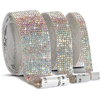 Selbstklebende Kristall Strass Aufkleber Diamant Band DIY Aufkleber Strass Kunst Handwerk Auto Telefon
