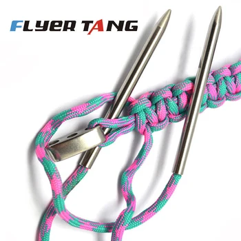 Edelstahl Paracord Webnadeln 550 Paracord Camping FIDs Nähen einfach zu verwendende Häkelwerkzeuge (2 Stück)
