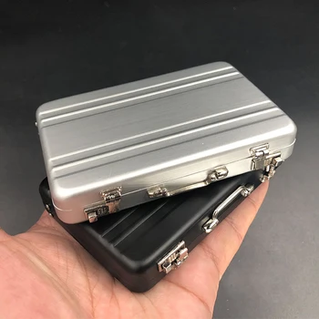 1/6 Maßstab Silberner und schwarzer Koffer, Werkzeugaufbewahrungsbox, Modelle, Szenenzubehör für 12''