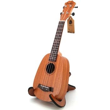 21 Zoll kleine Ananas-Ukulele, Sopran-Uku, komplett aus Sapele, 4 Saiten, Palisander-Griffbrett