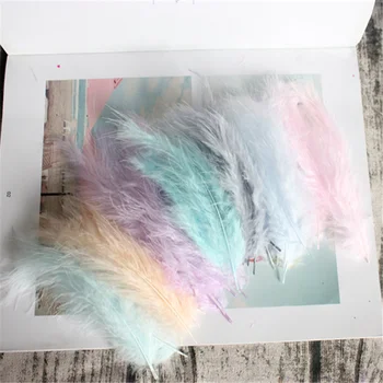 Natürliche Federn 4-6 Zoll 10-15 cm Türkei Marabou Feder Plume Flauschiges Hochzeitskleid DIY Schmuck Dekor
