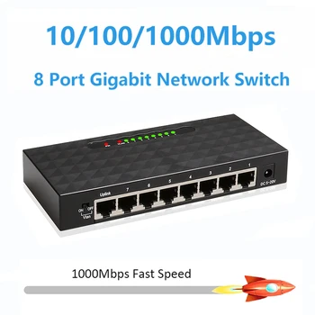 5/8 Port 1000Mbps Gigabit Netzwerk Switch Ethernet Smart Switcher Hochleistungs RJ45 Hub Internet Splitter