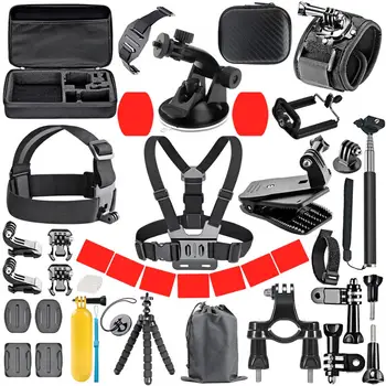 ORBMART für GoPro Zubehör-Set für Go Pro Hero 13 12 11 10 9 8 7 6 5 4 Schwarze Halterung für DJI Insta360