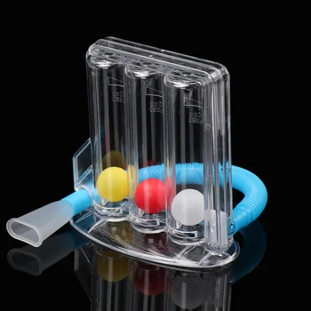 3-Bälle Atemtrainer Lungenfunktion Verbesserungstrainer Atemspirometrie Atemtrainer Messsystem
