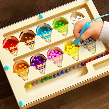 Magnetisches Labyrinth-Spielzeug mit magnetischen digitalen Perlen für Puzzleübungen