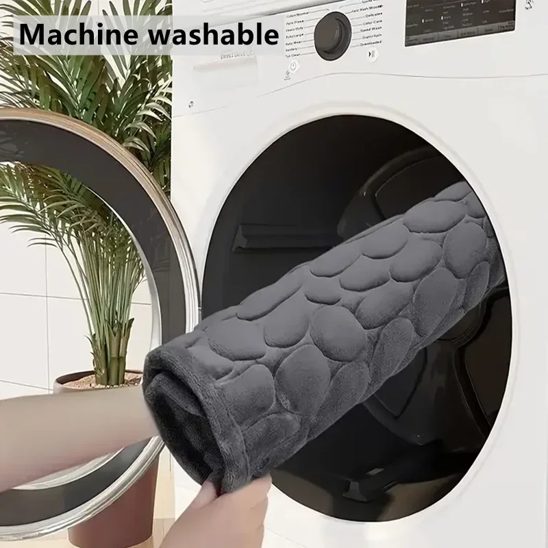 3D rutschfeste Badezimmermatte, Kopfsteinpflaster, geprägte – Bild 5