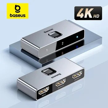 Baseus HDMI-kompatibel Switcher 4K 60Hz Bi-Richtung 1x2/2x1 HDR Audio Adapter für PS4 TV Box 4K HD