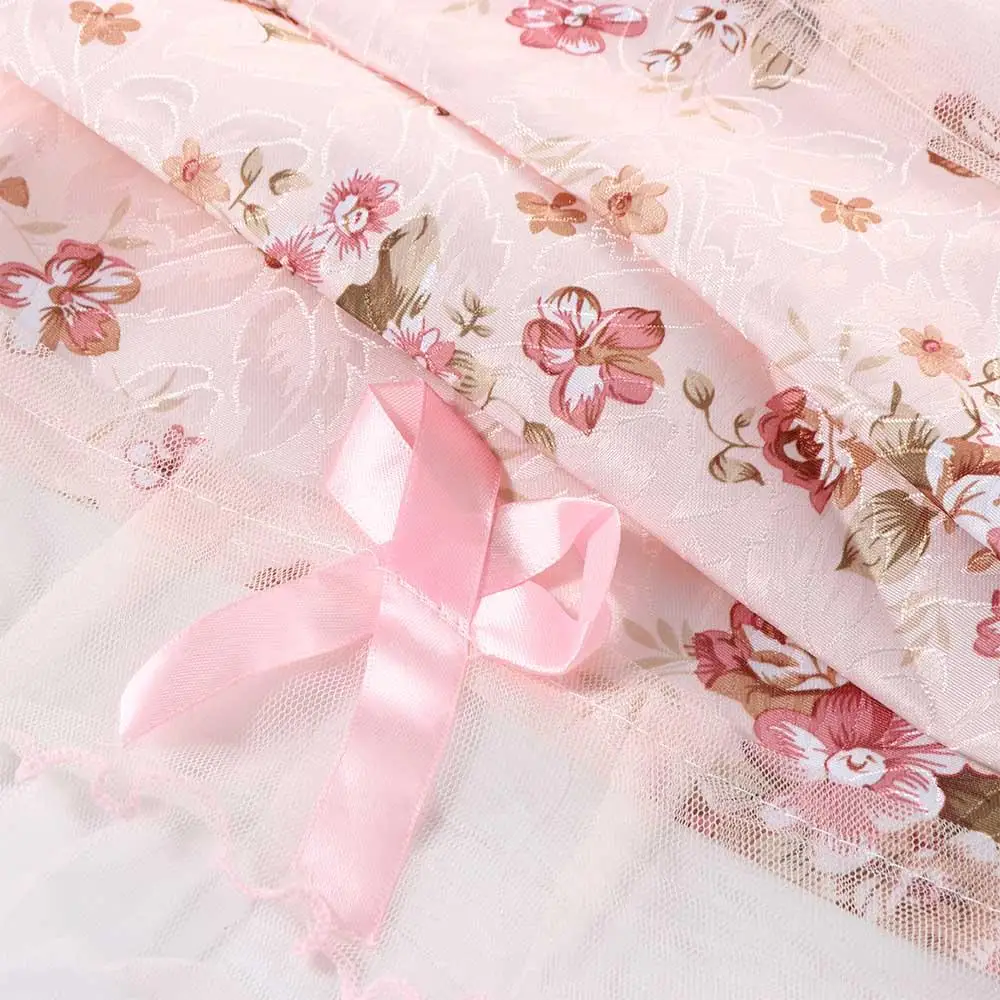 75*80cm Tischdecke Nachttisch rosa Blume Spitze Tischdecken – Bild 2