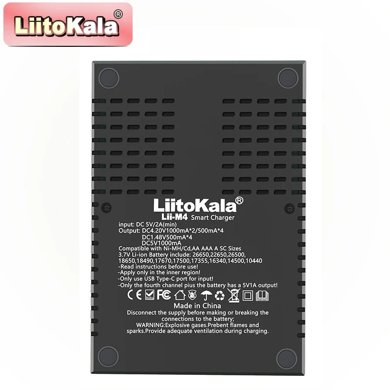 LiitoKala Lii-M4 18650 Ladegerät LCD-Display Universal Smart – Bild 2