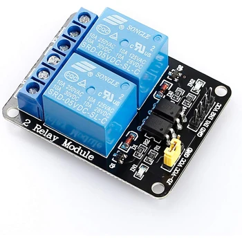 2-Kanal-DC-5-V-Relaismodul mit Optokoppler, Low-Level-Trigger-Erweiterungsplatine, kompatibel mit Arduino R3