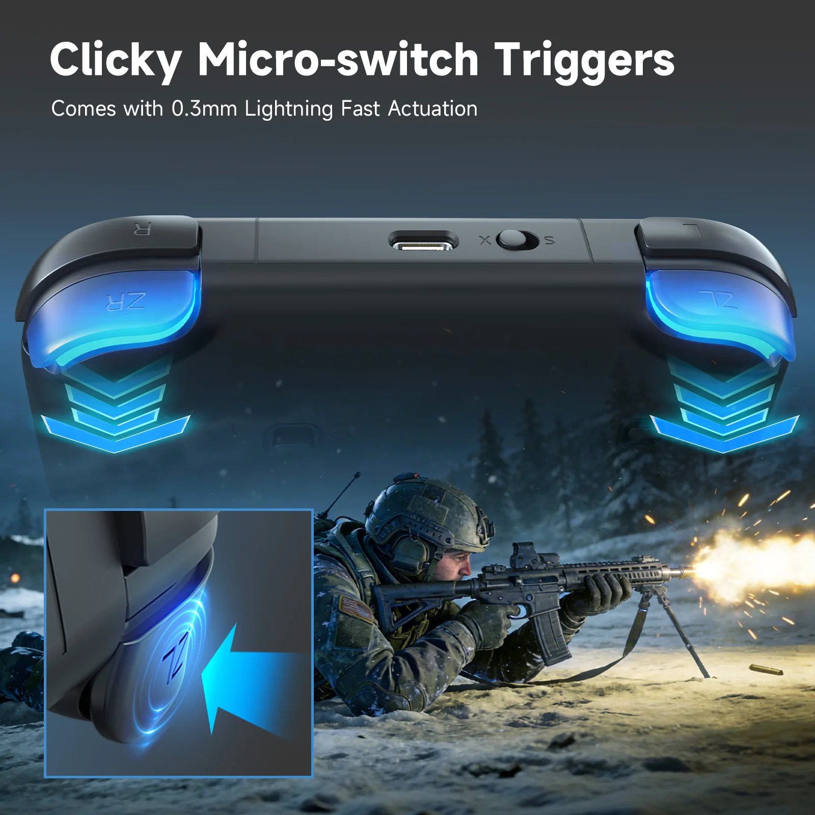 AceGamer Pocket Game Controller Tragbare Hall-Joysticks 1000 – Bild 3