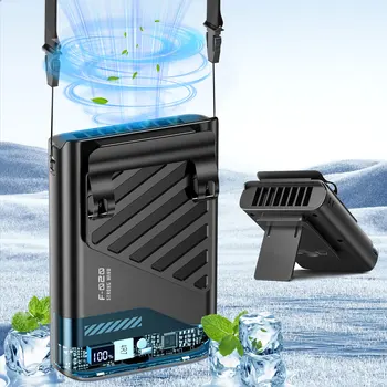 Tragbarer Taillenventilator mit Gürtelclip, leichte Stummschaltung, fünf Löcher, neuer Hals-Hängeventilator