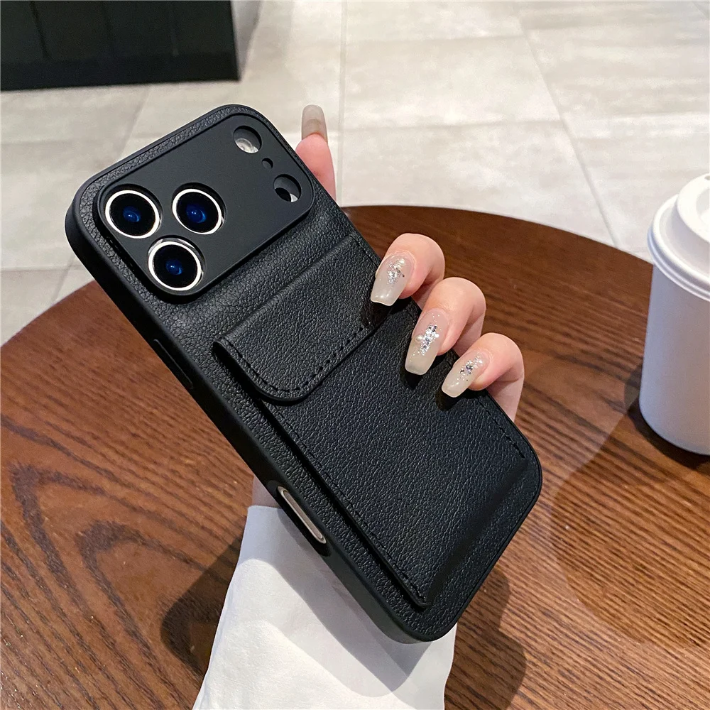 Luxus Leder Kartenhalter Brieftasche Fall für iPhone 11 12 13 – Bild 3