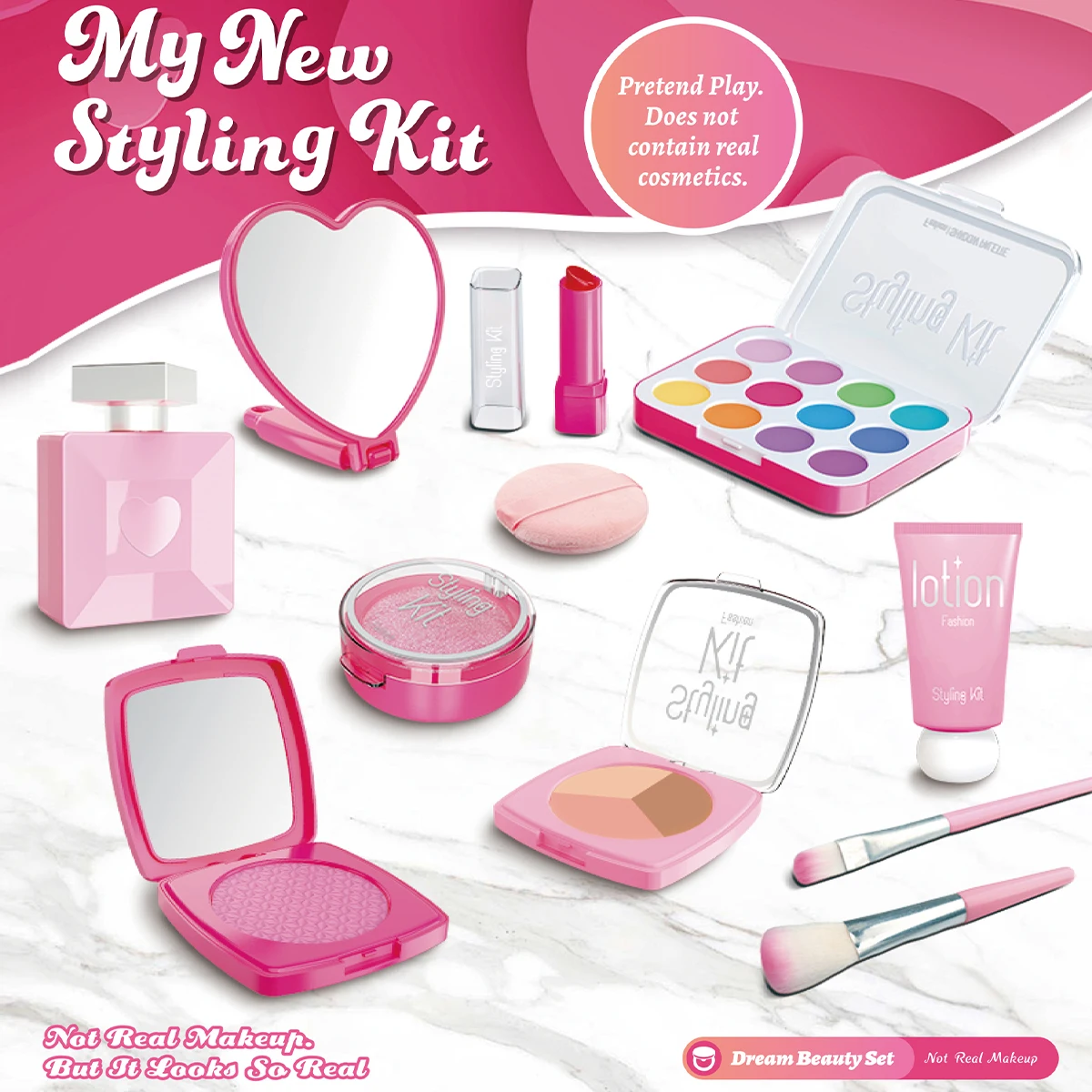 Spielen Sie Make-up-Spielzeuge, simulierte Kosmetik