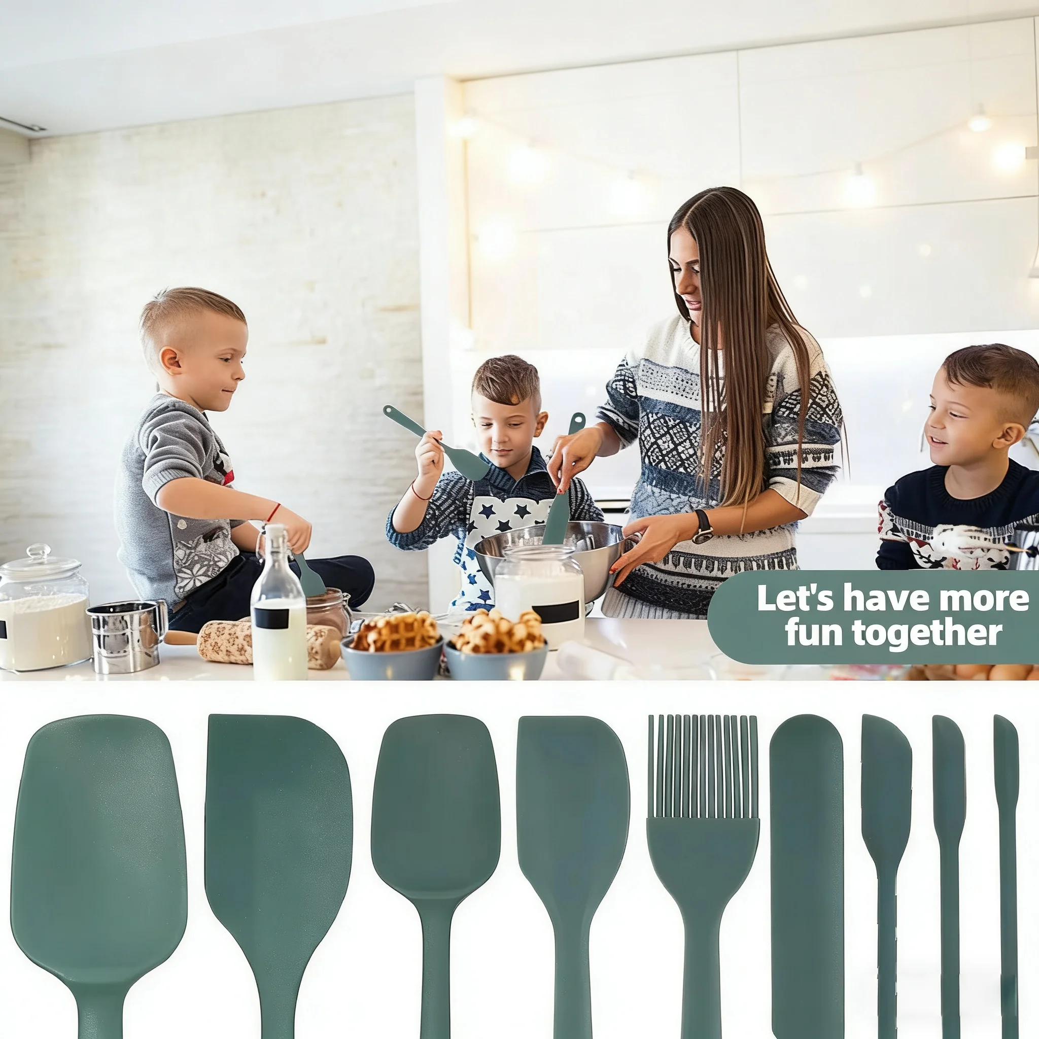 Silikon-Backwerkzeug-Set, 6-teilig, 9-teilig, Cremeschaber
