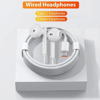 Kopfhörer für Xiaomi 14 13 12 11 In-Ear-Ohrhörer Redmi Note 10 9 8 7 Typ C 3,5mm Kabelgebundenes Headset