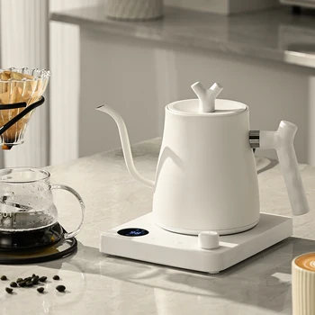 1000 W elektrischer Schwanenhals-Wasserkocher, 1000 ml, 304 Edelstahl, Kaffeekanne, intelligente Temperatur