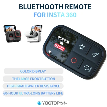 YOCTOP ist geeignet für Insta360 Sportkameras X3, X4, X5, GO 3S, Ace Pro2 Bluetooth-Fernbedienung
