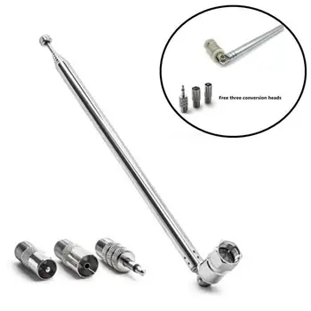 FM-Radio-Antenne, 1 Set, FM-Teleskopantenne, 75 Ohm, F-Typ, Stecker, Adapter, Tisch-Radio