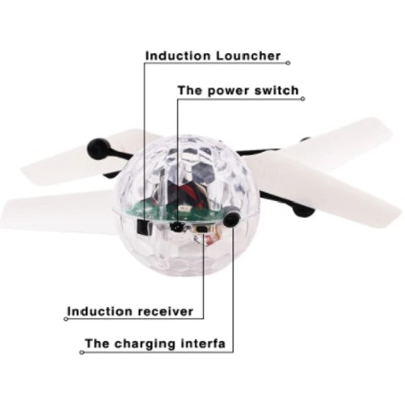 Mini-Drohne RC Hubschrauber Flugzeug Fliegender Ball – Bild 3